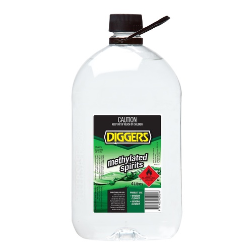 Diggers Methylated Spirits Cleaning Chemical Liquid Solution 4L