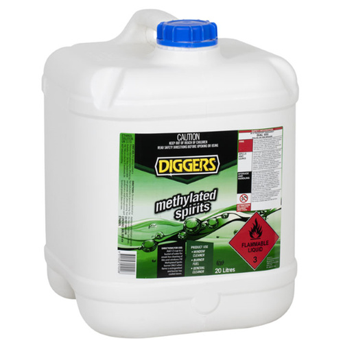 Diggers Methylated Spirits Cleaning Chemical Liquid Solution 20L