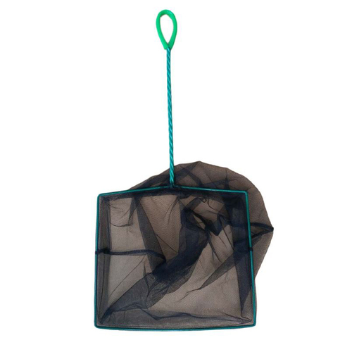 Boyu Coarse Fish Net Black Netting with Green Handle for Aquarium 12 Inch