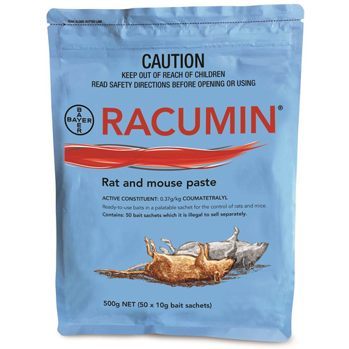 Bayer Racumin Rat & Mouse Rodenticide Rat & Mice Bait Paste 500g