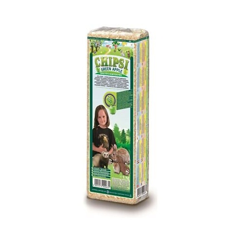 Chipsi Green Apple Wood Shavings Bedding for Small Animals 15L 1kg