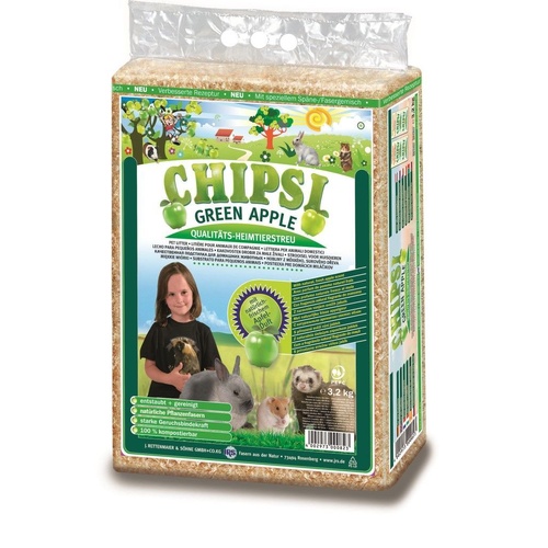 Chipsi Green Apple Wood Shavings Bedding for Small Animals 60L 3.2kg