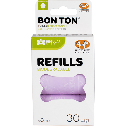 United Pets Bon Ton Biodegradable Dog Waste Bags Lilac 3 Pack