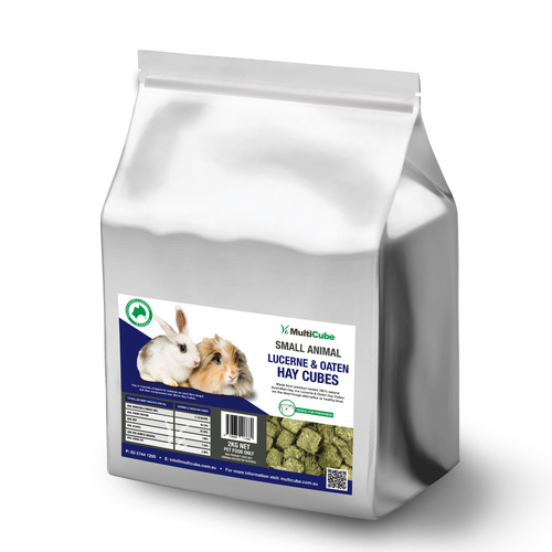 Multicube Small Animal Lucerne & Oaten Hay Cubes for Rabbits & Guinea Pigs 2kg