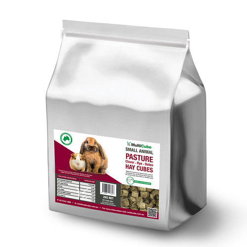 Multicube Small Animal Pasture Hay Cubes for Rabbits & Guinea Pigs 2kg