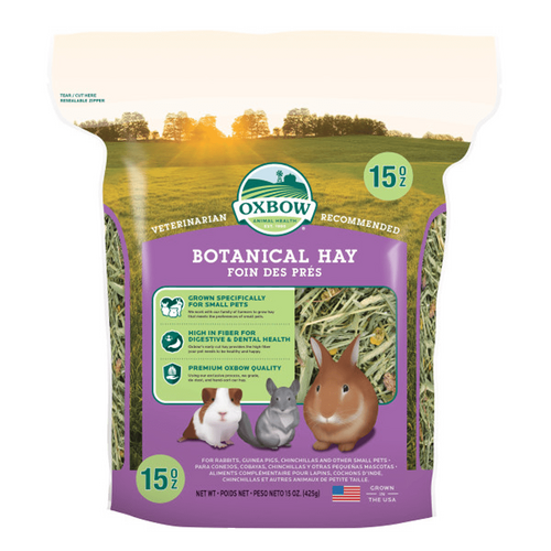 Oxbow Botanical Hay for Rabbits Guinea Pigs Gerbils & Hamsters 425g