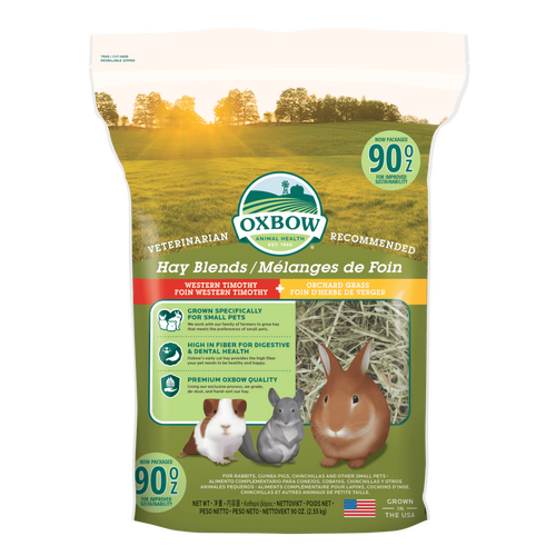 Oxbow Hay Blends Timothy & Orchard Grass for Small Pets Large 2.55kg