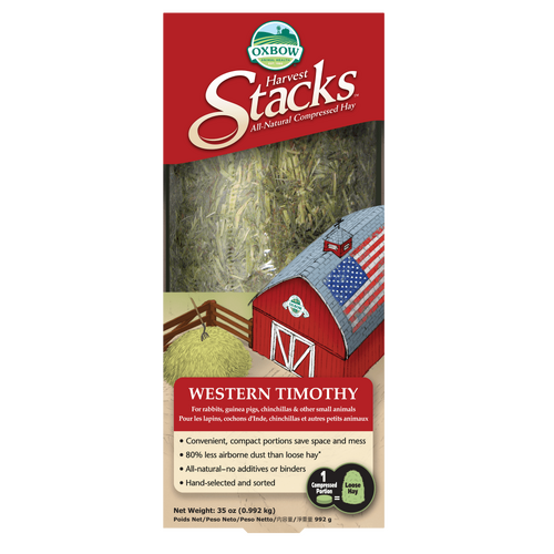 Oxbow Harvest Stacks Western Timothy for Rabbits & Guinea Pigs 922g