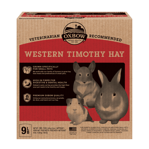 Oxbow Western Timothy for Rabbits Guinea Pigs & Chinchillas Large 4kg