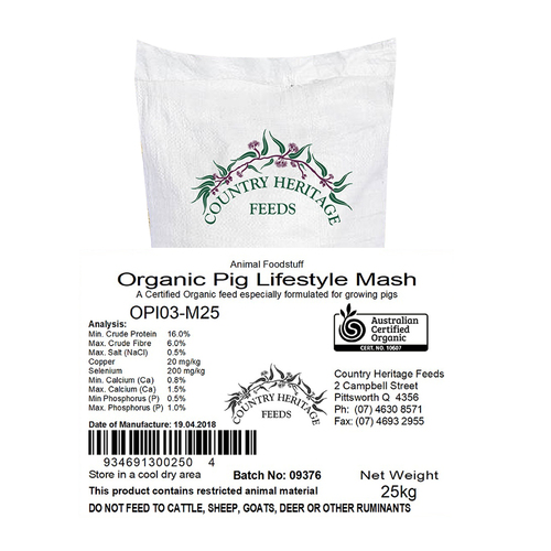 Country Heritage Organic Pig Lifestyle Mash 20kg