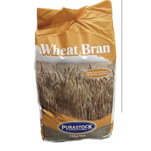 Purastock Wheat Bran High-Fiber Animal Feed for Poultry & Livestock 12kg
