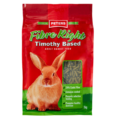 Peters Fibre Right Timothy Based Adult Rabbit Food 1kg