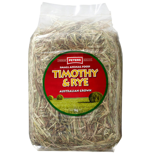 Peters Timothy and Rye Premium Grass Hay Small Animal Food 1kg 