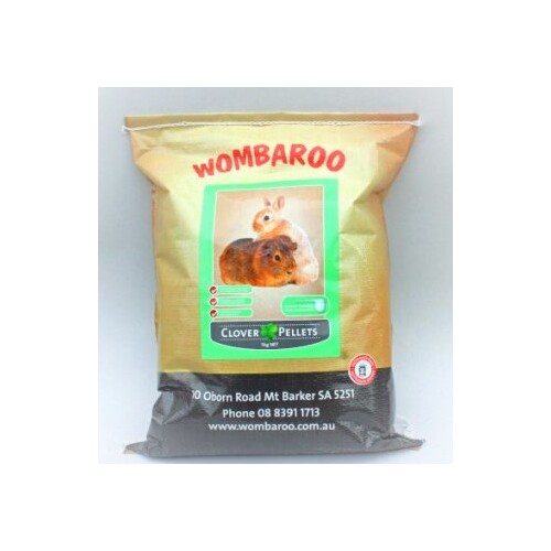 Wombaroo Clover High Fibre Pellets Herbivore Rabbit Vitamins 20kg