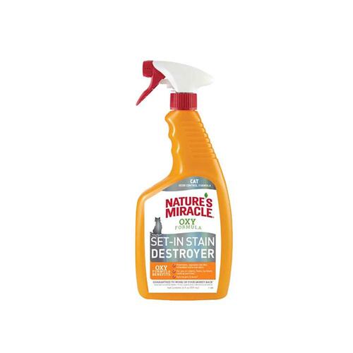 Natures Miracle Set in Stain Cat Odour Destroyer Spray 709ml