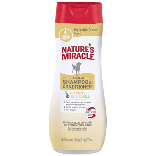 Natures Miracle Oatmeal Dog Grooming Shampoo & Conditioner 473ml