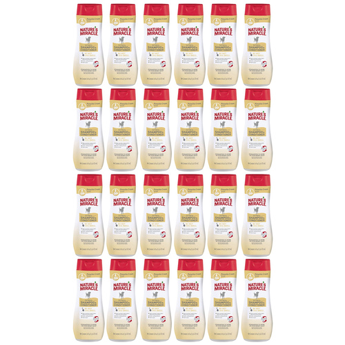 24 x Natures Miracle Oatmeal Dog Grooming Shampoo & Conditioner 473ml