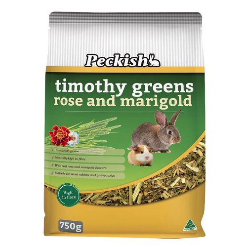 Peckish Timothy Greens Rose & Marigold for Rabbits & Guinea Pigs 750g