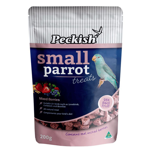 Peckish Small Parrot Treats for Training & Games Mixed Berries 200g