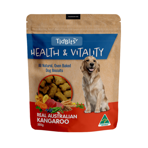 Tidbits Health & Vitality Kangaroo Dog Training Treats 350g