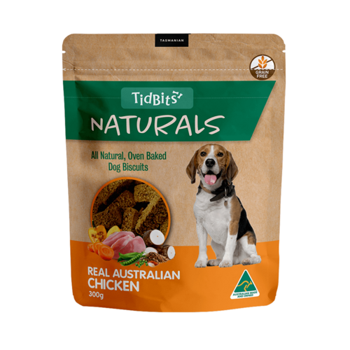 Tidbits Naturals Grain Free Chicken Dog Training Treats 300g