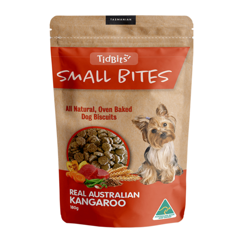 Tidbits Small Bites Grain Free Kangaroo Dog Training Treats 180g