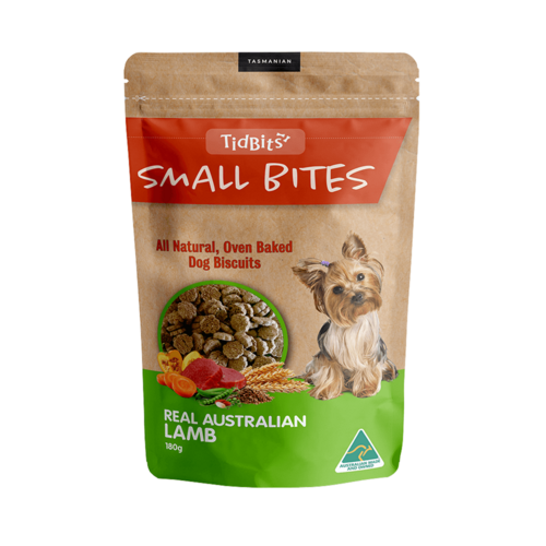 Tidbits Small Bites Grain Free Lamb Dog Training Treats 180g