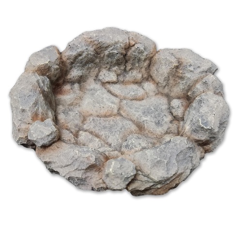 URS Rocky Water Bowl Decor for Reptile Enclosure 17 x 15 x 5.5cm