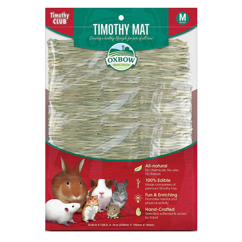Oxbow Timothy Club Hand-Woven Mat for Small Animals Medium