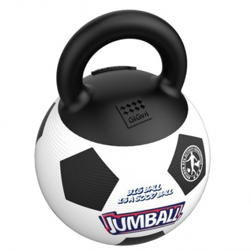 Gigwi Jumpball Rubber Handle Soccer Ball Dog Toy - 4 Colours
