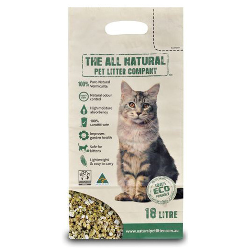 All Natural Pet Cat Litter Vermiculite Lightweight Eco Friendly - 2 Sizes 