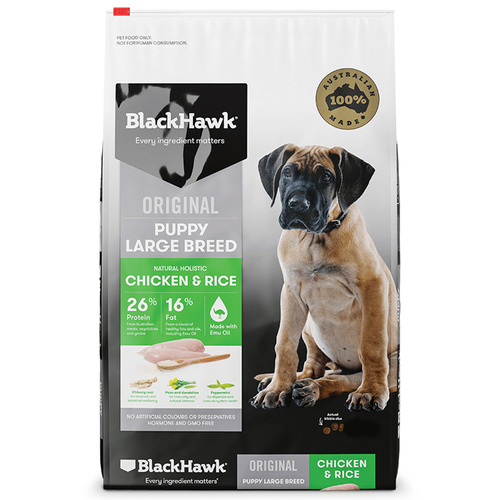 Black Hawk Puppy Large Breed Holistic Dog Food Chicken & Rice - 2 Sizes 