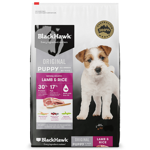 Black Hawk Puppy All Breeds Holistic Dog Food Lamb & Rice - 3 Sizes
