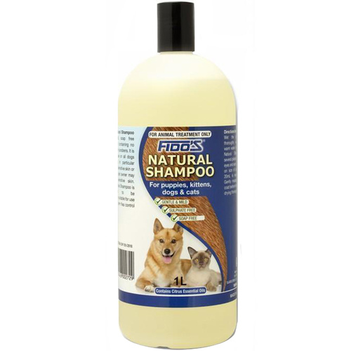 Fidos Natural Dogs & Cats Soap Free Grooming Shampoo - 3 Sizes