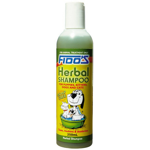 Fidos Herbal Shampoo Cleans & Deodorises for Puppies Kittens Dogs & Cats - 2 Sizes