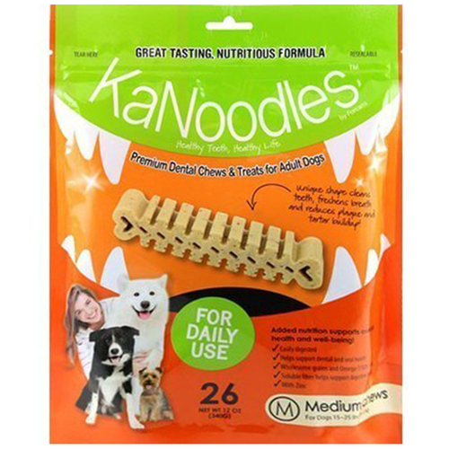 Kanoodles Adult Dogs Premium Dental Chew Treat Medium - 2 Sizes
