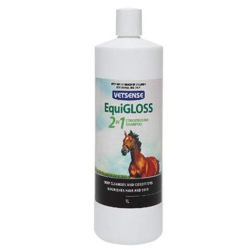 Vetsense Equigloss 2in1 Horse Conditioner & Shampoo - 2 Sizes