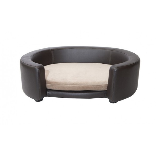 Superior Pet The Milan Designer Leather Dog Bed Brown - 2 Sizes