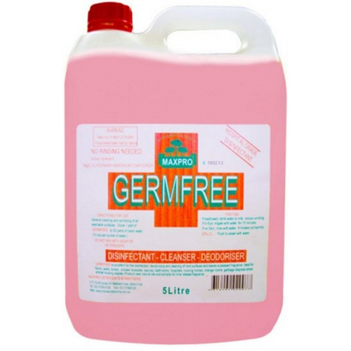 Maxpro Germ Free Disinfectant Multi Purpose Cleaner Deodoriser Exit Odour 5L (WP)