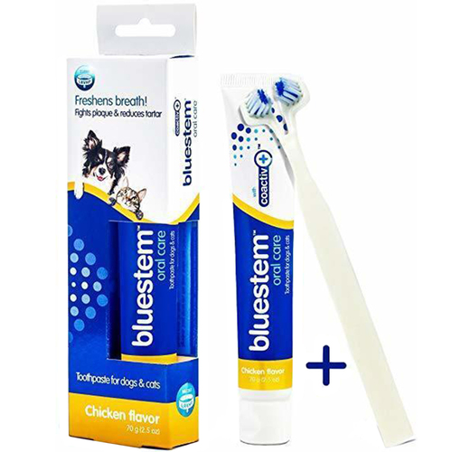 Dentipet Toothpaste Toothbrush Oral Pet Care Cats Dogs Chicken Flavour 