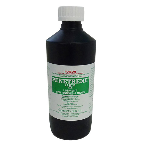 Penetrene "A" Horses & Dogs Pain Treatment Liniment 500ml 