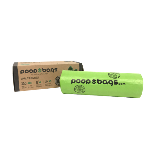 Poop Bags Biobased Dog Waste Bags Single Bulk Roll 300 Pack