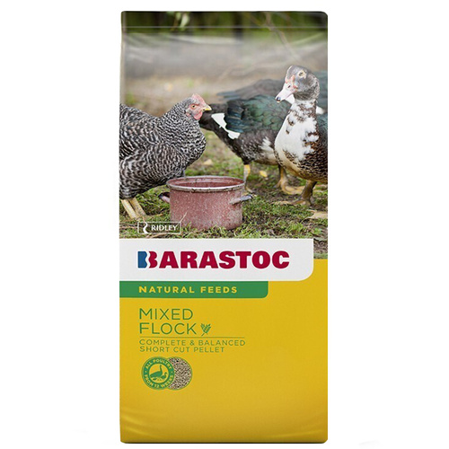 Barastoc Mixed Flock Bird Fowl Chicken Duck Quail Feed 20kg