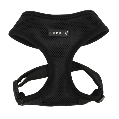 Puppia Soft Polyester Adjustable Dog Harness Black XS