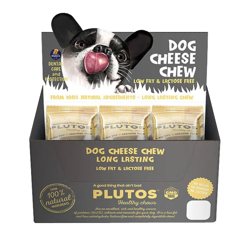 Plutos Healthy Dental Chew Treats Cheese & Chicken for Small Dogs 24 Pack