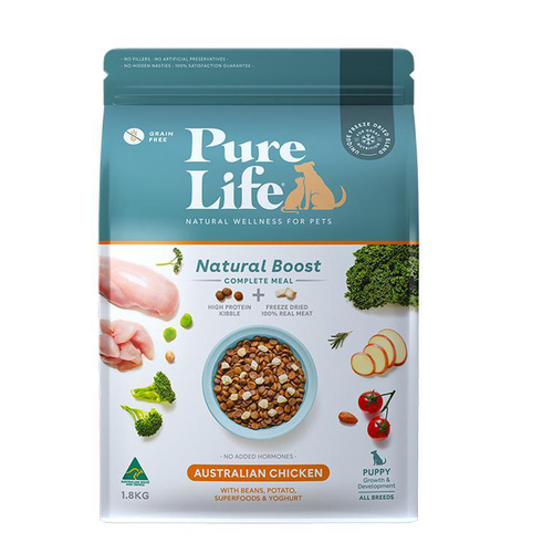 Pure Life Puppy Natural Boost Dry Dog Food Chicken 1.8kg