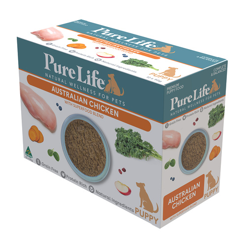 Pure Life Puppy Wet Dog Food Australian Chicken with Superfood Blend 12 x 90g