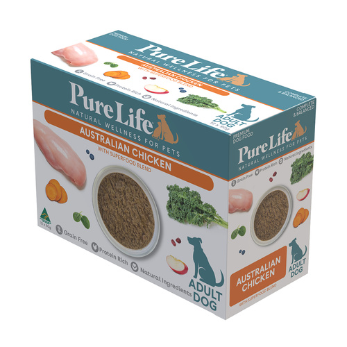 Pure Life Adult Wet Dog Food Australian Chicken with Superfood Blend 12 x 90g