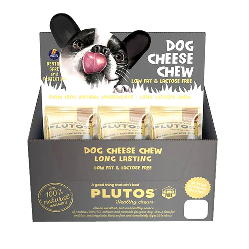 Plutos Healthy Dental Chew Treats Cheese & Chicken for XL Dogs 10 Pack