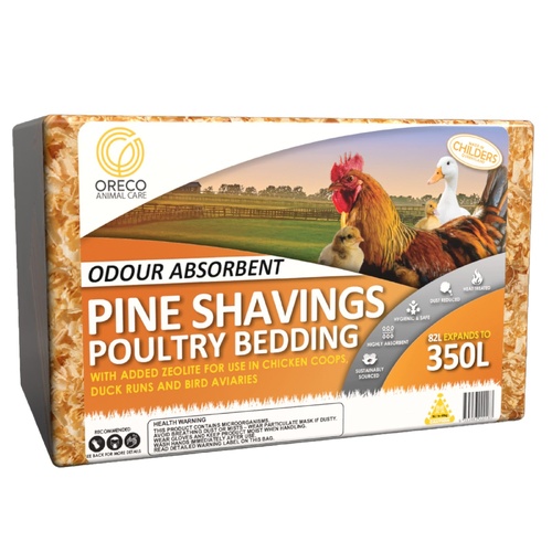 Oreco Pine Shavings Poultry Bedding Odour Absorbent Large 82L